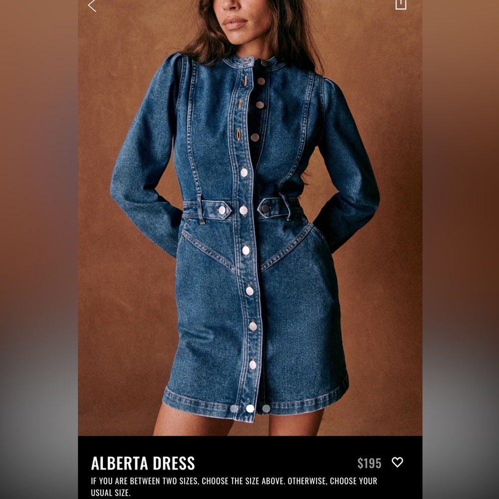 Sezane Alberta Denim Dress